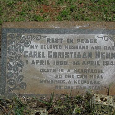 HENNY Carel Christiaan 1900-1949