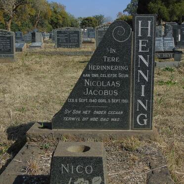 HENNING Nicolaas Jacobus 1940-1961