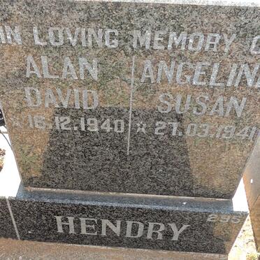 HENDRY Alan David 1940-  & Angeline Susan 1941- 