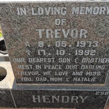 HENDRY Trevor 1973-1992