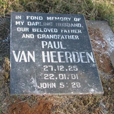 HEERDEN Paul, van 1925-2001