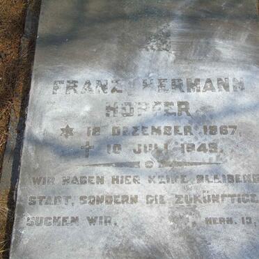 HOPFER Franz Hermann 1867-1945