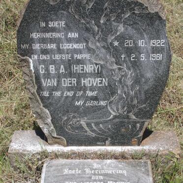 HOVEN C.B.A., van der 1922-1961 &amp; B.F. HOUGH 1928-1962