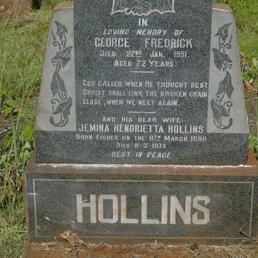 HOLLINS George Frederick -1951 & Jemina Hendrietta FISHER 1890-1973