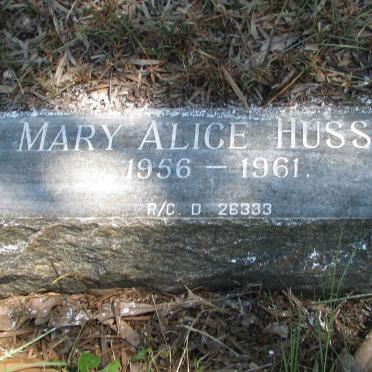 HUSSEY Mary Alice 1956-1961
