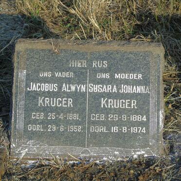KRUGER Jacobus Alwyn 1881-1958 & Susara Johanna 1884-1974