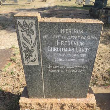 LANDY Frederick Christiaan 1891-1918