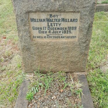 LETTY William Walter Millard 1899-1925