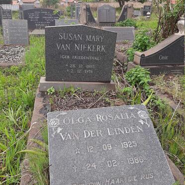 LINDEN Olga Rosalia, van der 1925-1986