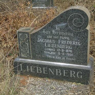 LIEBENBERG Jacobus Frederik 1876-1950