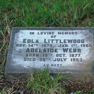 LITTLEWOOD Edla 1873-1960 :: WEBB Adelaide 1877-1963