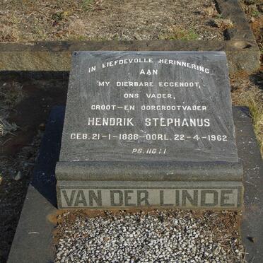 LINDE Hendrik Stephanus, van der 1888-1962