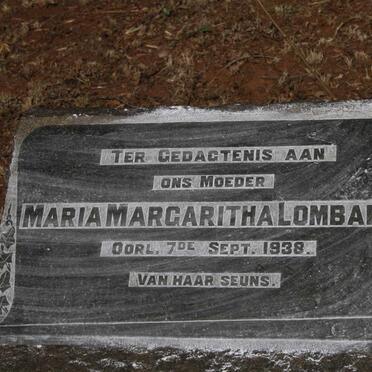 LOMBARD Maria Margaritha -1938