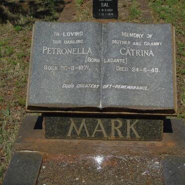 MARK Petronella Catrina nee LACANTE 1871-1948