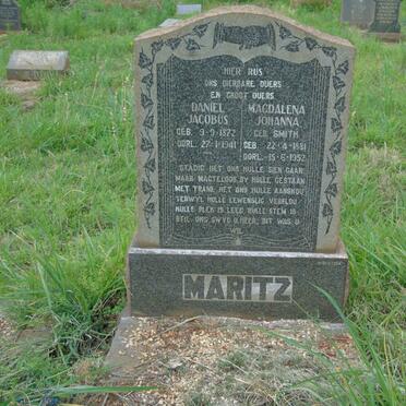 MARITZ Daniel Jacobus 1872-1941 &amp; Magdalena Johanna SMITH 1881-1952