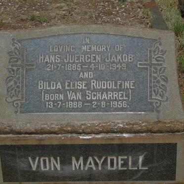 MAYDELL Hans Juergen Jakob, von 1885-1949 & Bilda Elise Rudolfine VAN SCHARREL 1888-1956