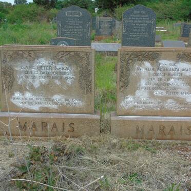 MARAIS Isaac Pieter 1865-1944 &amp; Natalia Adamanta MARITZ 1873-1942
