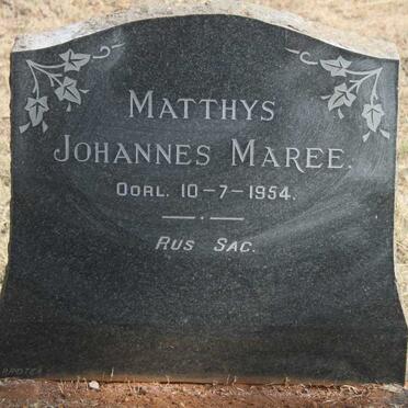 MAREE Matthys Johannes -1954