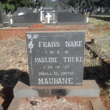 MAUBANE Frans Nare -1951 &amp; Pauline Theke 1927