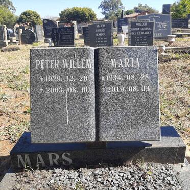 MARS Peter Willem 1929-2003 &amp; Maria 1934-2019