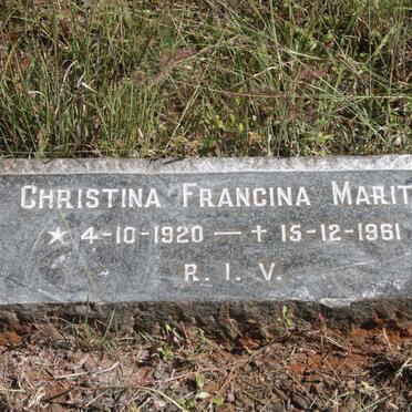 MARITZ Christina Francina 1920-1961