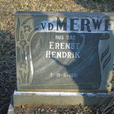 MERWE Erenst Hendrik, v.d. -1961