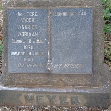 MEYER Andries Adriaaan 1876-1950