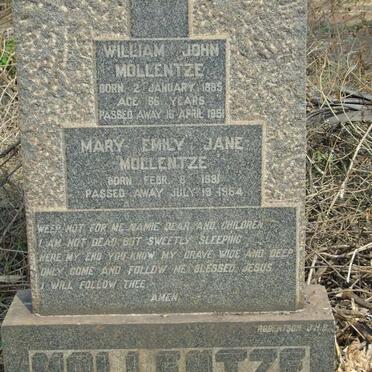 MOLLENTZE William John 1885-1961 & Mary Emily Jane 1891-1964