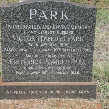 PARK Frederick Samuel 1865-1940 :: PARK Victor 1905-1962 :: PARK Kathleen Joyce nee MACWHIRTER 1914-1997