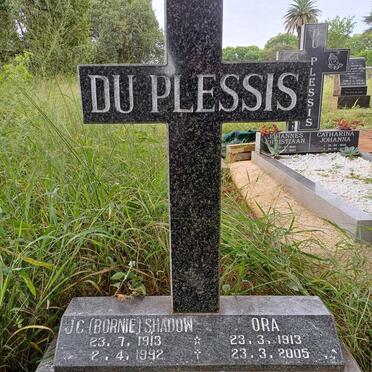 PLESSIS Ora, du 1913-2005 & J.C. BORNIE 1913-1992