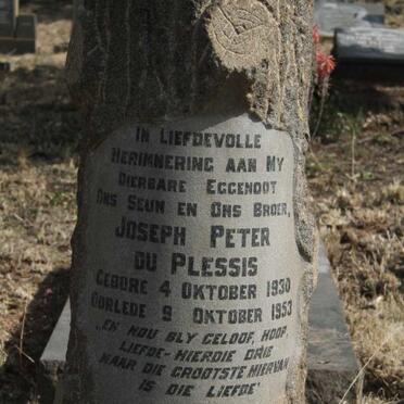 PLESSIS Joseph Peter, du 1930-1953