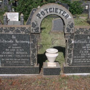 POTGIETER Andries Hendrik 1895-1966 &amp; Ester M.E. O'NEILL 1906-1990