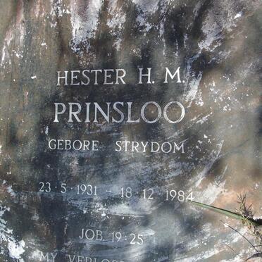 PRINSLOO Hester H.M. nee STRYDOM 1931-1984
