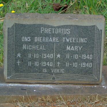 PRETORIUS Micheal 1940-1940 :: PRETORIUS Mary 1940-1940