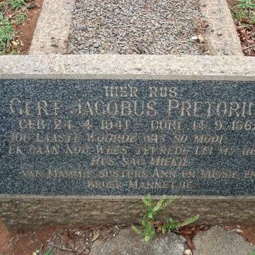 PRETORIUS Gert Jacobus 1941-1965