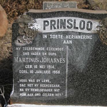 PRINSLOO Martinus Johannes 1914-1956
