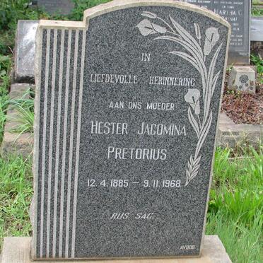 PRETORIUS Hester Jacomina 1885-1968