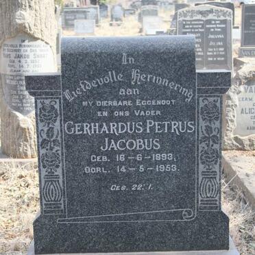 PRETORIUS Gerhardus Petrus Jacobus 1893-1953