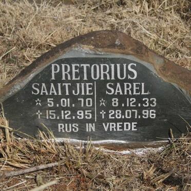 PRETORIUS Sarel 1933-1996 :: PRETORIUS Saaitjie 1970-1995
