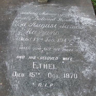 RAZANNO Alfred August James -1945 &amp; Ethel -1970