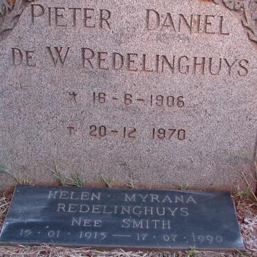 REDELINGHUYS Pieter Daniel de W. 1906-1970 & Helen Myrana SMITH 1913-1990