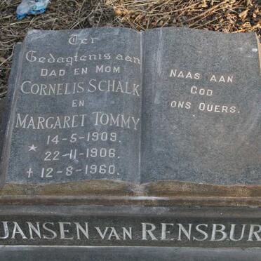 RENSBURG Cornelis Schalk, Jansen van  1909-1960 & Margaret Tommy 1906-1960