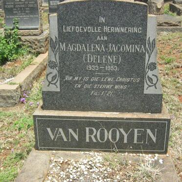 ROOYEN Magdalena Jacomina, van 1933-1953