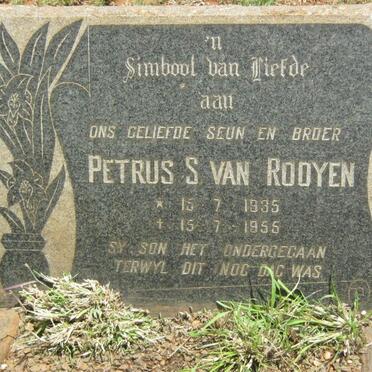 ROOYEN Petrus S., van 1935-1955