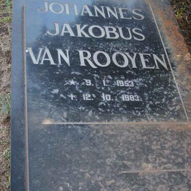 ROOYEN Johannes Jakobus, van 1953-1983
