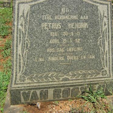 ROOYEN Petrus Hendrik, van 1919-1952