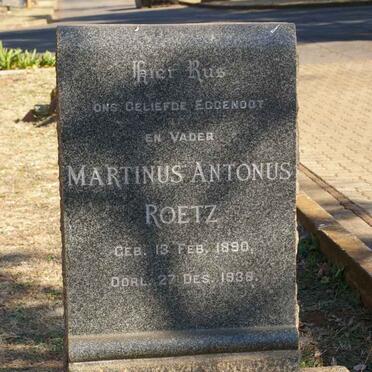ROETZ Martinus Antonus 1890-1938