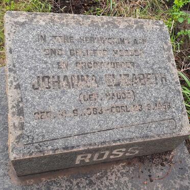ROSS Johanna Elizabeth nee NAUDE 1883-1958