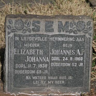 SEM Elizabeth Johanna -1938 :: SEM Johannes A.P. -1960
