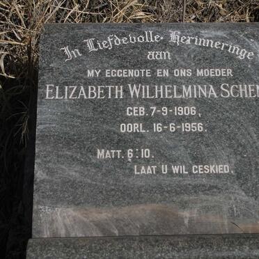 SCHENK Elizabeth Wilhelmina 1906-1956